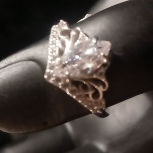Tiara bridal engagement ring. size 8